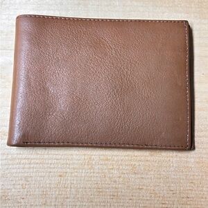 Hecho en Venezuela Classic Tan Leather Card Coin Money Holder